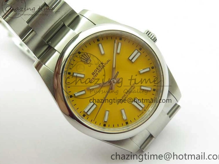 MiroTime 0424 Original Oyster Perpetual 41mm 124300 ROF 1:1 Best Edition 904L Steel Yellow Dial on SS Bracelet A 2667